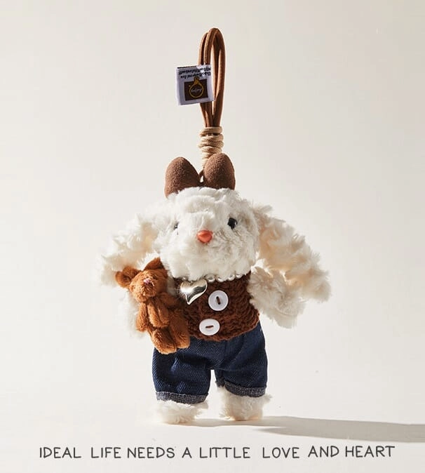 Plush Cute Bunny Keychain Pendant – Soft Rabbit Plush Doll, Cartoon Bag Charm, Perfect Gift for Girlfriend(21031)