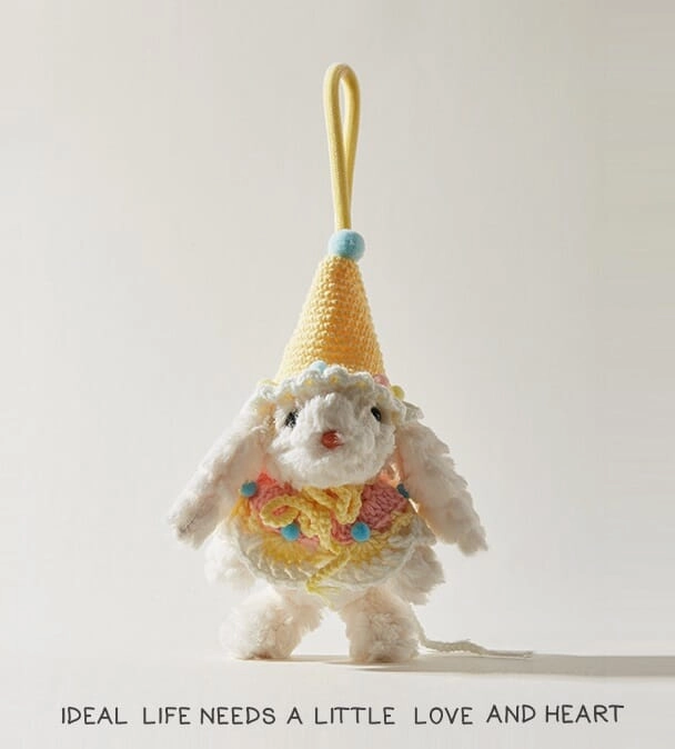 Plush Cute Bunny Keychain Pendant – Soft Rabbit Plush Doll, Cartoon Bag Charm, Perfect Gift for Girlfriend(21031)
