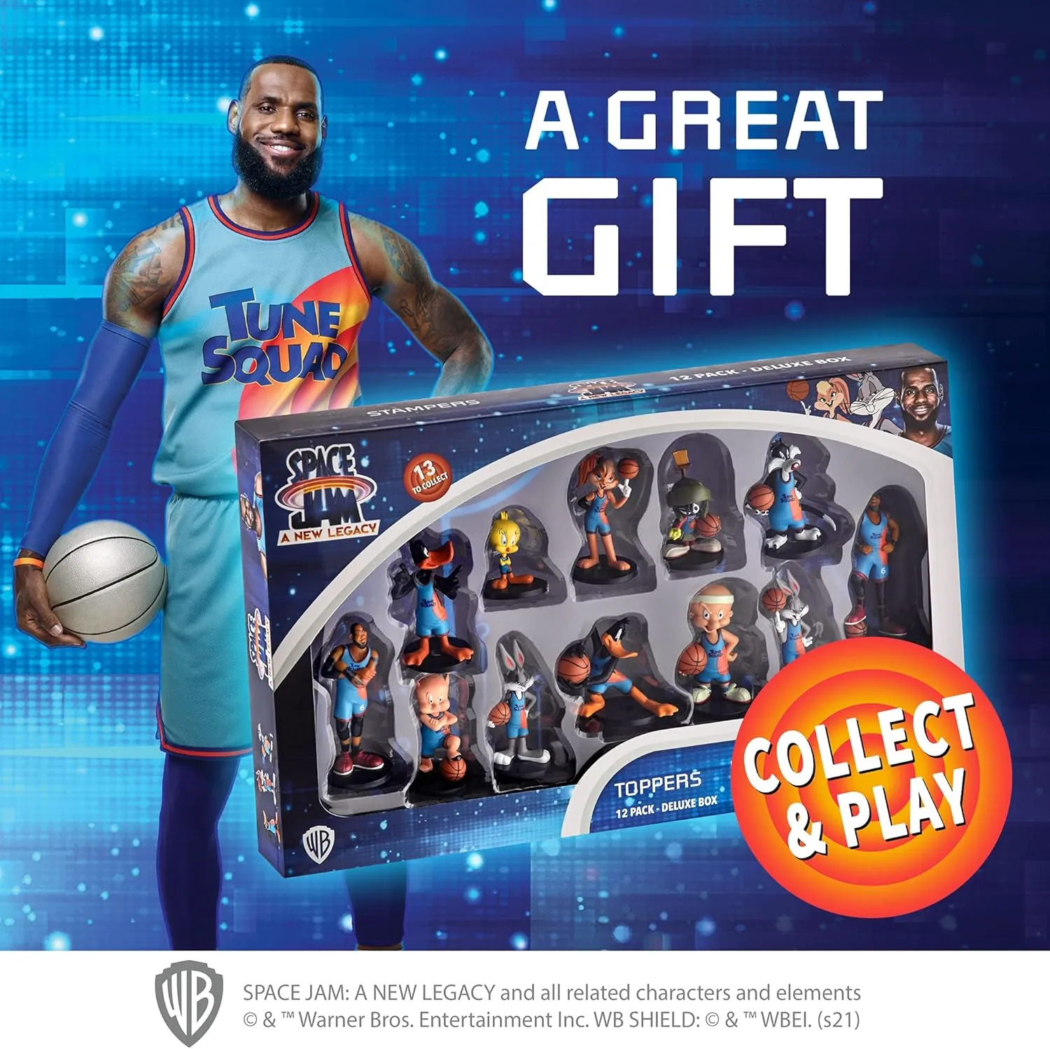 P.M.I. Space Jam Pencil Toppers | Collect All 13 Looney Tunes Toys Figures | Small Toys from Space Jam: A New Legacy | Party Supplies | Made