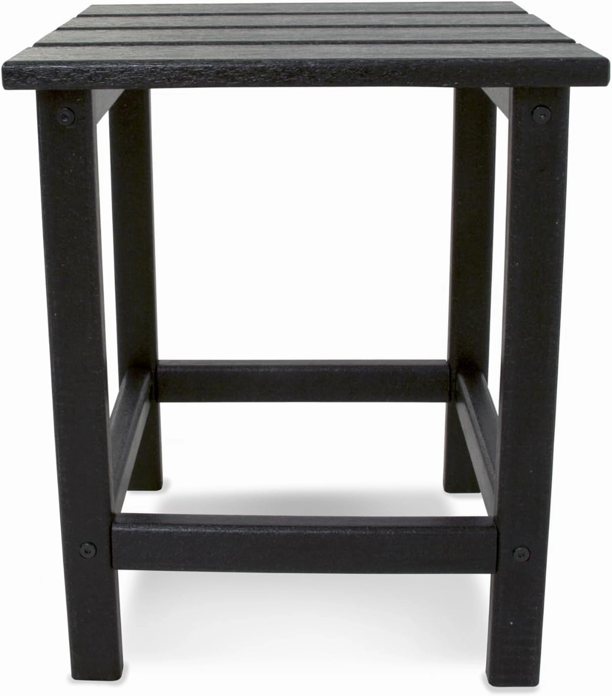 POLYWOOD Long Island 18" Side Table, Black
