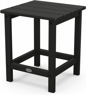 POLYWOOD Long Island 18" Side Table, Black