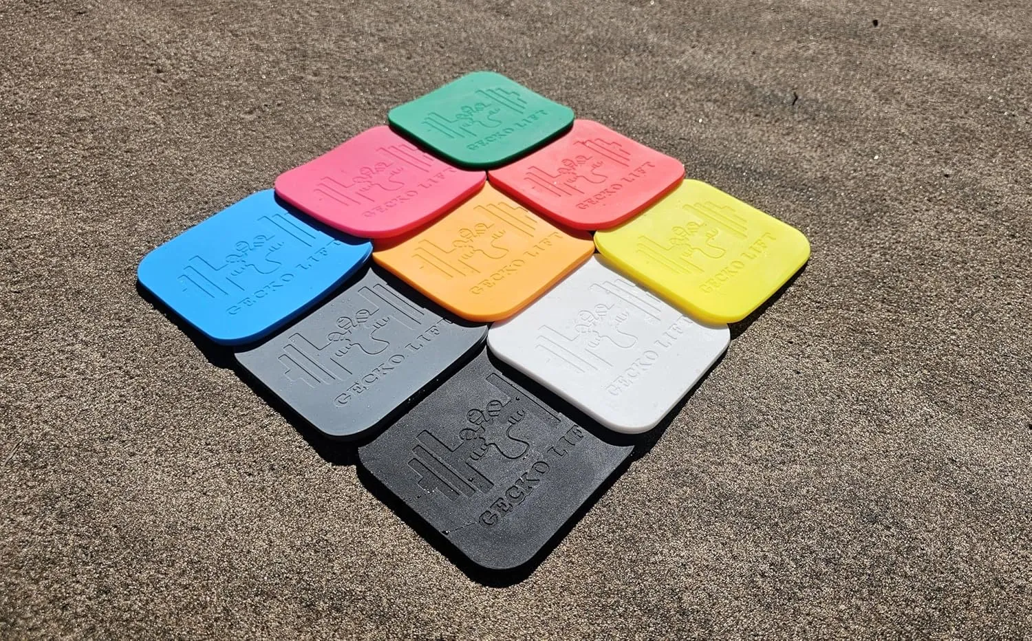 Premium Silicone Grip Pads, Thick Soft Non-Slip Non Sweat, Best Weight Lifting Glove Alternative, 4x4in 10x10cm, (2 Pads)