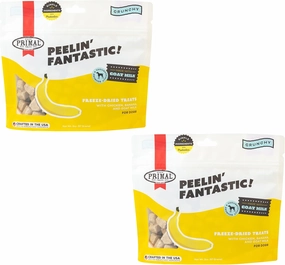 Primal Freeze Dried Dog Treats, Peelin' Fantastic; Chicken & Banana with Goat Milk, Grain Free Training Treats for Dogs with Probiotics, 2 oz (Pack of 2)