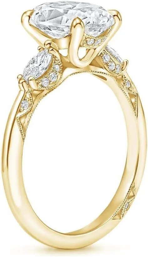 Princess Cut Moissanite Engagement Ring 1-3.30 CT Wedding Bridal Set 925 Sterling Silver 10K 14K 18K Gold acori Three Stone Anniversary Promise Ring Valentine Gift for Her