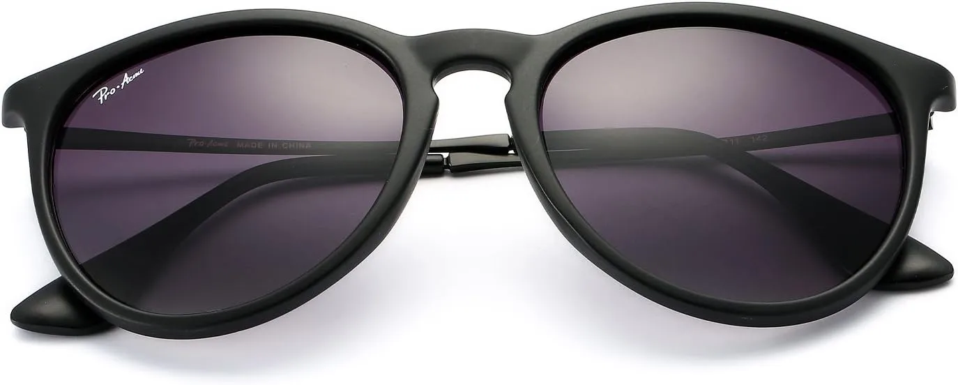 Pro Acme Polarized Sunglasses for Women Men Classic Round 100% UV Protection Lightweight TR90 Unbreakable Frame Sunglasses