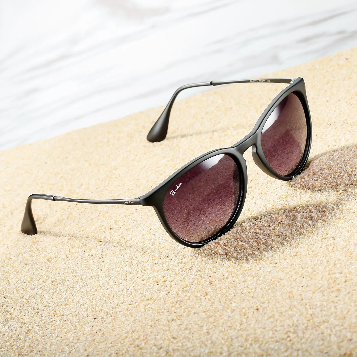 Pro Acme Polarized Sunglasses for Women Men Classic Round 100% UV Protection Lightweight TR90 Unbreakable Frame Sunglasses