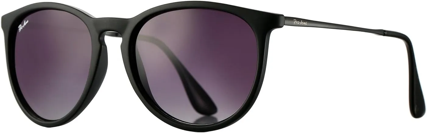 Pro Acme Polarized Sunglasses for Women Men Classic Round 100% UV Protection Lightweight TR90 Unbreakable Frame Sunglasses