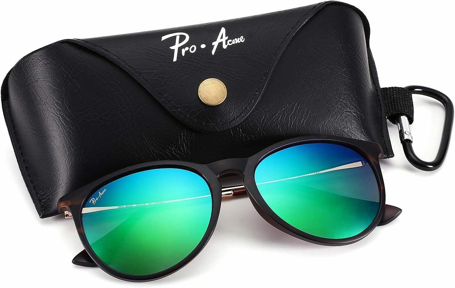Pro Acme Polarized Sunglasses for Women Men Classic Round 100% UV Protection Lightweight TR90 Unbreakable Frame Sunglasses
