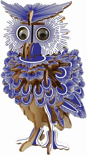 PROW® 142 Pieces Wooden 3D Owl Jigsaw Puzzles DIY Toy Set,Owl Model Home Office Living Room Decoration Christmas Creative Gifts for Kids Teens Adults