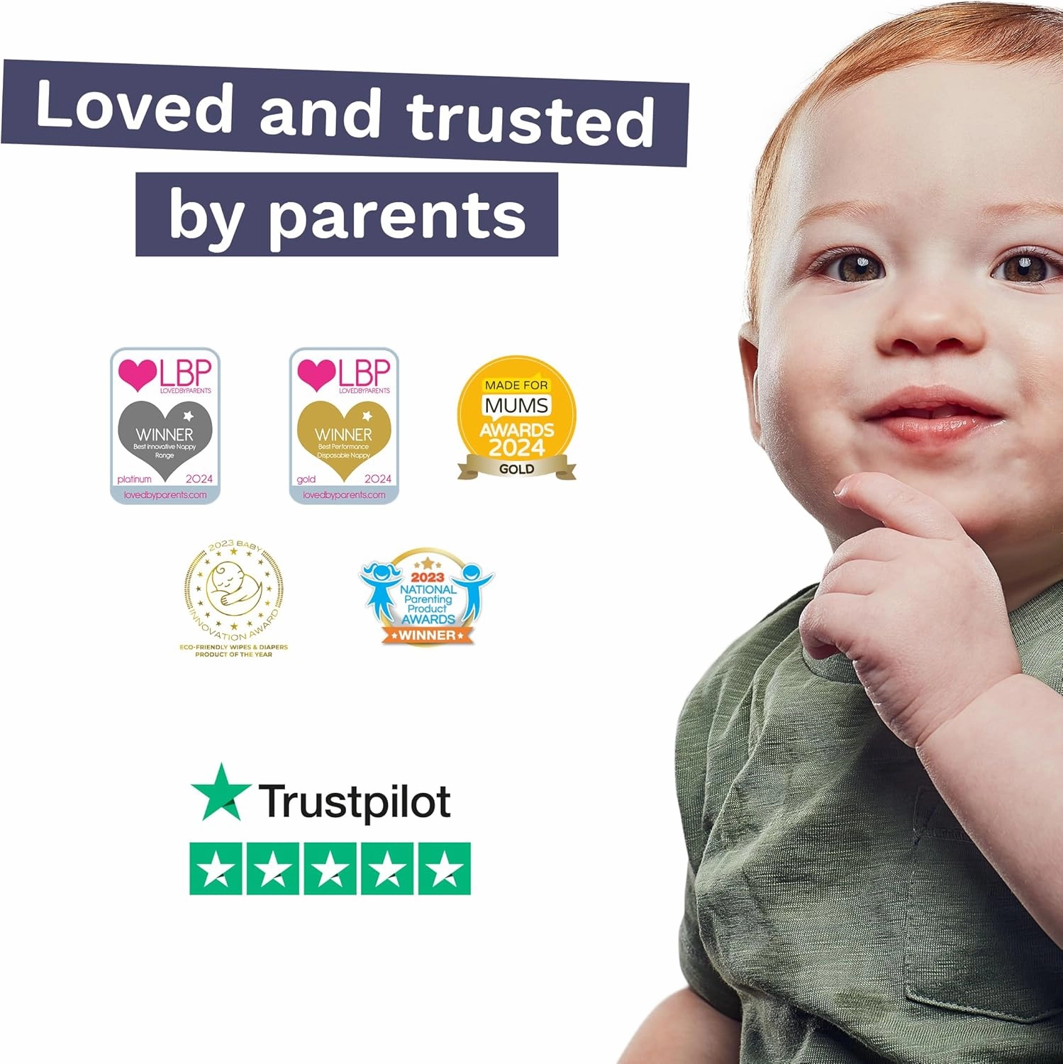 Pura Size 5 Eco-Friendly Diapers (24-35 lbs) Totally Chlorine Free (TCF), Hypoallergenic, Soft Organic Cotton, Sustainable, up to 12 Hours Leak Protection, Allergy UK, 6 Packs of 20 (120 Diapers)