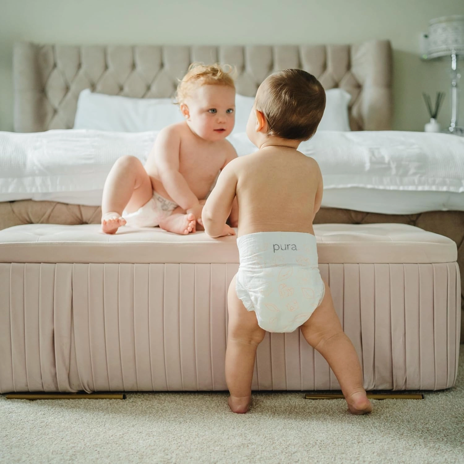 Pura Size 5 Eco-Friendly Diapers (24-35 lbs) Totally Chlorine Free (TCF), Hypoallergenic, Soft Organic Cotton, Sustainable, up to 12 Hours Leak Protection, Allergy UK, 6 Packs of 20 (120 Diapers)