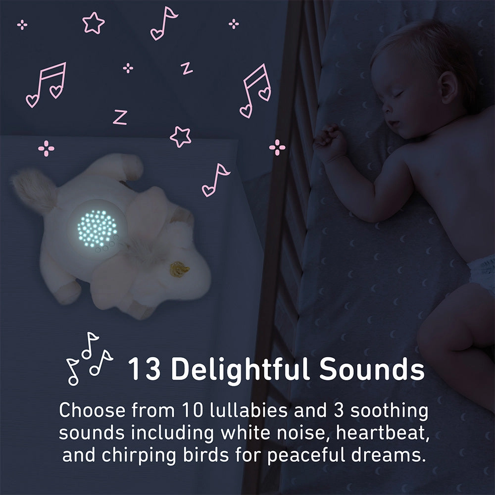 PureBaby® Sound Sleepers Sound Machine and Star Projector - Unicorn