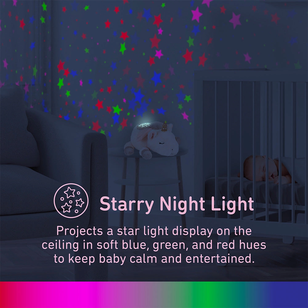 PureBaby® Sound Sleepers Sound Machine and Star Projector - Unicorn