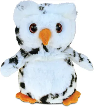 Puzzled DolliBu Plush Owl Stuffed Animal - Soft Plush Huggable Snow White Owl, Adorable Playtime Owl Plush Toy, Cute Wildlife Bird Cuddle Gift for Kids and Adults - 8.5 Inch