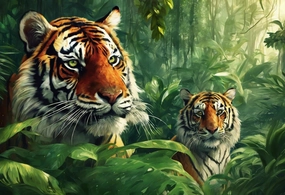 Puzzles for Adults 1000 Pieces, Impossible Hard Difficult Challenging Puzzles for Adults,Families Tigers in The Jungle Challenging Puzzle Perfect for Game Nights