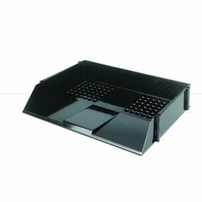 Q Connect Wide Entry Letter Tray Black