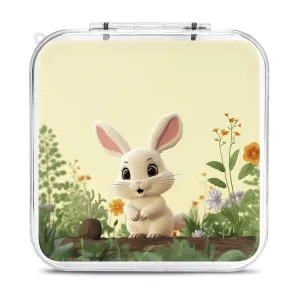 QMNBTES Cute Bunny Switch Game Case Switch Game Holder Cartridge Case Storage 12 Games & 2 Micro Sd Card Slots, Travel Carry Cases, Portable Games Card Storage, Hard Shell, Buckle Closure
