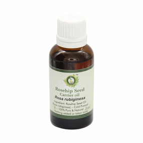 R V Essential Rosehip Seed Oil | Rosa Rubiginosa | for Face, Skin Care, Hair Care, Scalp Massage, Body Massage, Skin Moisturizer | 100% Pure Natural | Cold Pressed | 100ml | 3.38oz