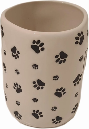 Rae Dunn by Magenta DOG MOM ceramic Coffee Mug. (All round paw prints Design) pet lover, Mothers' day MUG. 16 oz. (Frenchie Mom)