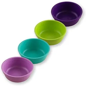 Re-Play 12 Oz. Toddler Bowls for Snack and Everyday Dining - Dishwasher and Microwave Safe - Made in USA - Set of 4-5.75" x 5.75" x 2" - Mermaid