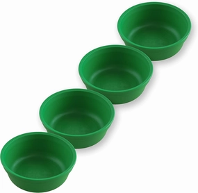 Re-Play 12 Oz. Toddler Bowls for Snack and Everyday Dining - Dishwasher and Microwave Safe - Made in USA - Set of 4-4.9" x 4.9" x 1.8" Kelly Green