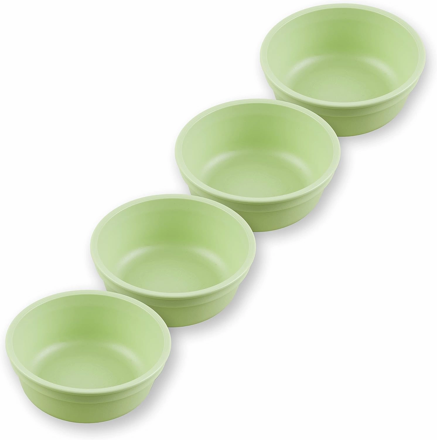 Re-Play 12 Oz. Toddler Bowls for Snack and Everyday Dining - Dishwasher and Microwave Safe - Made in USA - Set of 4-4.9" x 4.9" x 1.8" Leaf