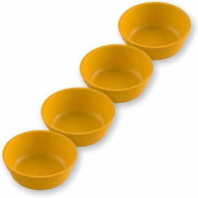 Re-Play 12 Oz. Toddler Bowls for Snack and Everyday Dining - Dishwasher and Microwave Safe - Made in USA - Set of 4-4.9" x 4.9" x 1.8" Sunny Yellow