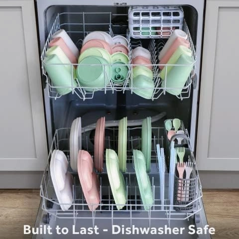 Re-Play 12 Oz. Toddler Bowls for Snack and Everyday Dining - Dishwasher and Microwave Safe - Made in USA - Set of 4-5.75" x 5.75" x 2" - Cactus Flower