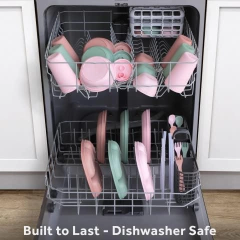 Re-Play 12 Oz. Toddler Bowls for Snack and Everyday Dining - Dishwasher and Microwave Safe - Made in USA - Set of 4-5.75" x 5.75" x 2" - Desert Roses