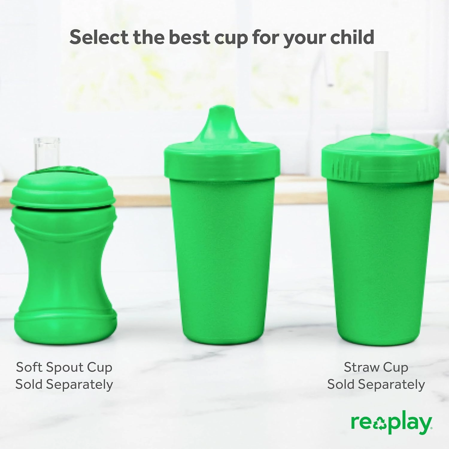Re-Play Sippy Cups for Toddlers - 10 Oz. Reusable Spill Proof Cups for Kids, Dishwasher/Microwave Safe - Made in USA - Set of 4-3.13" x 6.25" - Mardi Gras