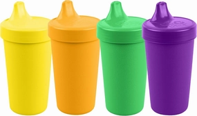 Re-Play Sippy Cups for Toddlers - 10 Oz. Reusable Spill Proof Cups for Kids, Dishwasher/Microwave Safe - Made in USA - Set of 4-3.13" x 6.25" - Mardi Gras