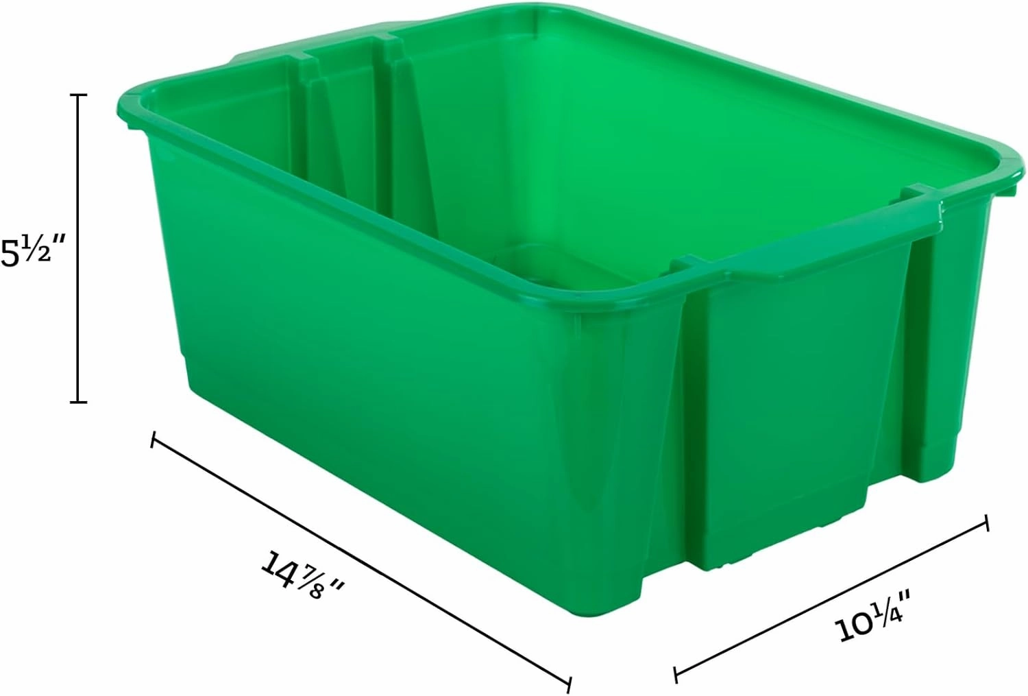 Really Good Stuff 160074PU Stackable Plastic Book and Organizer Bins for Classroom or Home Use – Sturdy, Colored Plastic Baskets (Set of 12),Purple