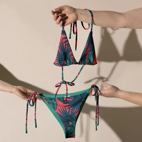 Recycled String Bikini - Palm Tree
