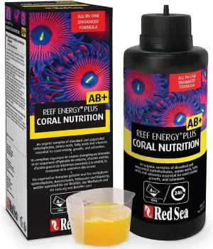 Red Sea Reef Energy Plus 1000ml (AB ) All in One Coral Food for Saltwater Aquarium Marine Reef Tanks | Food for Soft, LPS, SPS, and Non-Photosynthetic Corals