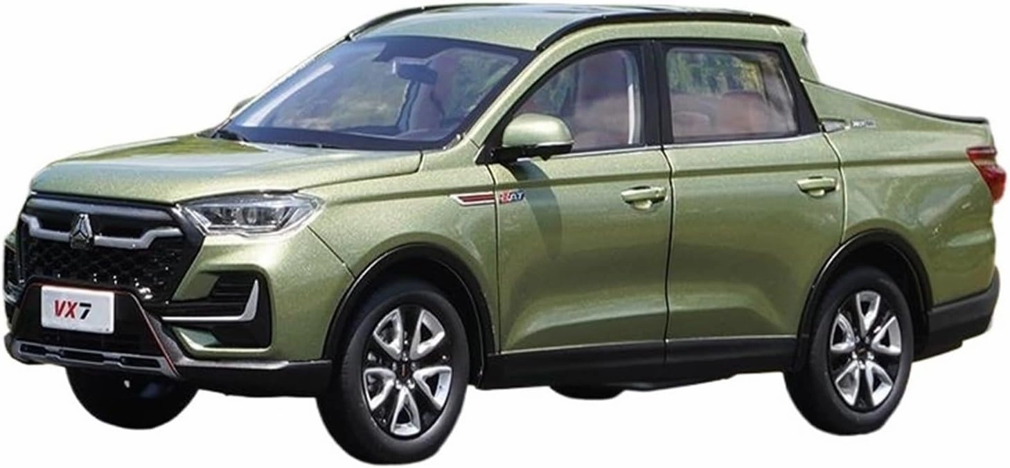 Resin Car Vehicle Model 1 18 Fit for Heavy Truck Vgv Vx7 Pickup Pickup Truck Alloy Simulation Car Model Gift Collection Accessories White Festive Deluxe Gift (Color : Green)