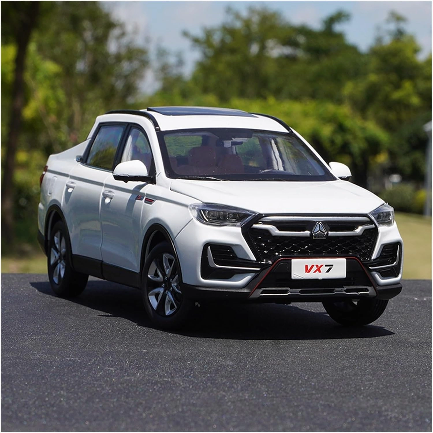Resin Car Vehicle Model 1 18 Fit for Heavy Truck Vgv Vx7 Pickup Pickup Truck Alloy Simulation Car Model Gift Collection Accessories White Festive Deluxe Gift (Color : Green)