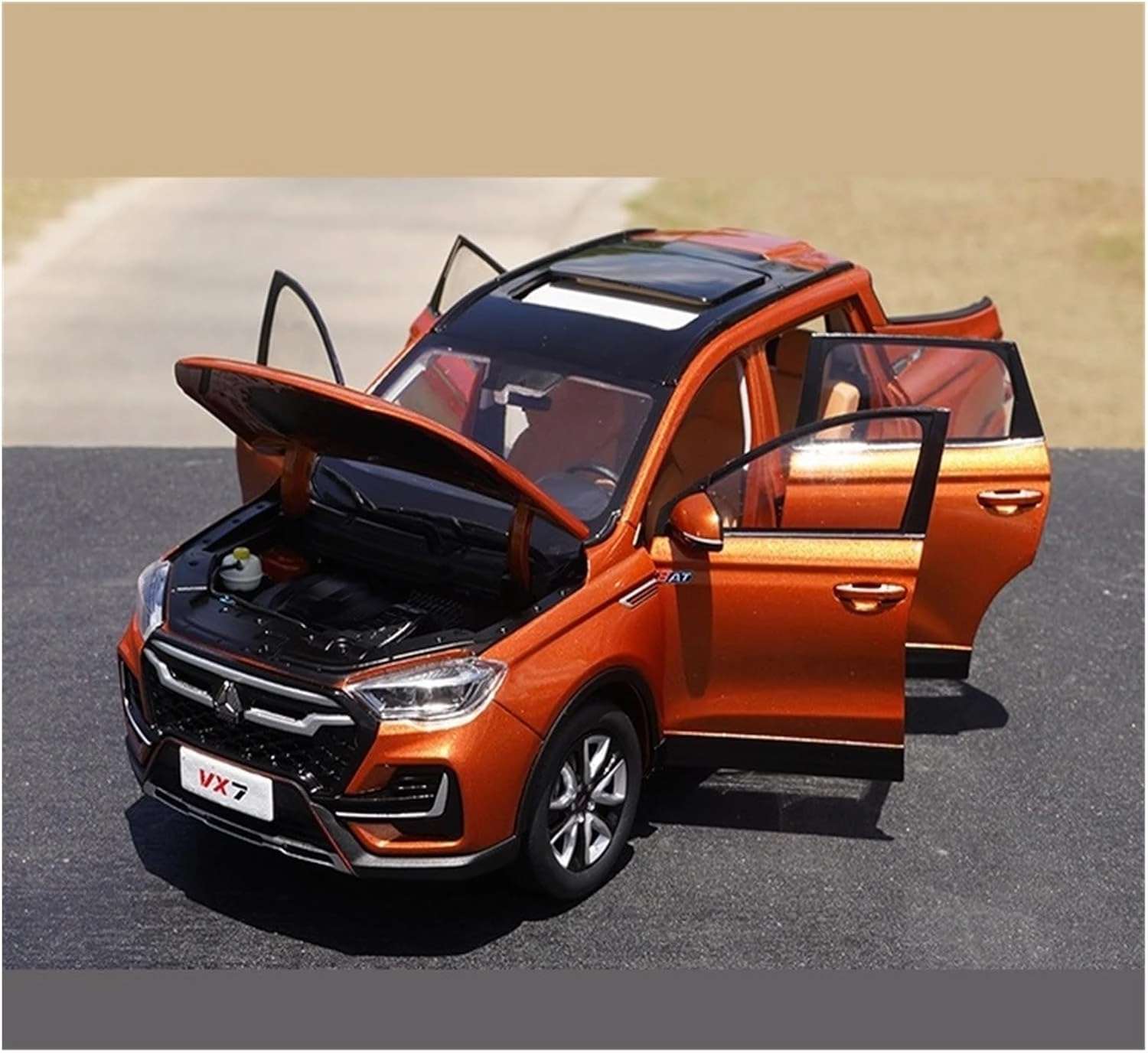 Resin Car Vehicle Model 1 18 Fit for Heavy Truck Vgv Vx7 Pickup Pickup Truck Alloy Simulation Car Model Gift Collection Accessories White Festive Deluxe Gift (Color : Green)