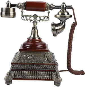 Retro Landline Telephone Vintage Antique Telephone with Screen Display Call Number Display