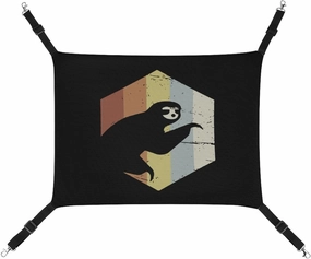 Retro 70s Sloth Hanging Cat Bed Soft Breathable Pet Hammock for Cage Pet Sleeper for Kitten Ferret Puppy Rabbit