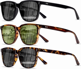 Retro Polarized Sunglasses for Men Women UV Protection Classic Sports Driving Golf Hiking Square Sun Glasses