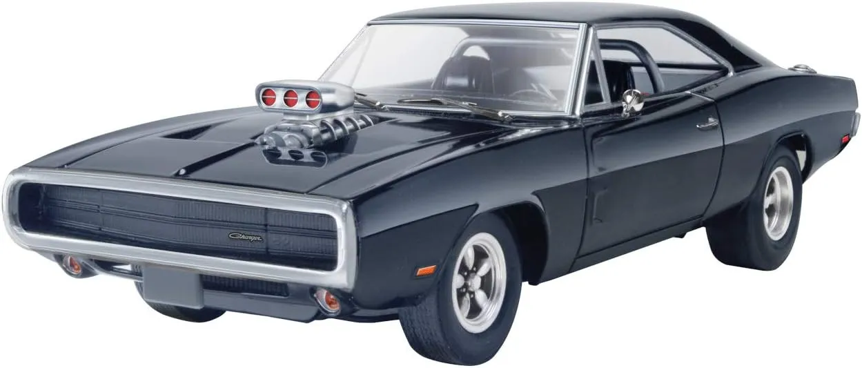 Revell 85-4319 Fast & Furious Dominic’s 1970 Dodge Charger Car Kit 1:25 Scale 122-Piece Skill Level 5 Plastic Model Building Kit, 14 years old and up