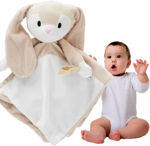 Riff Raff Sleep Soother Sleep Aid Lullaby for Newborn/Baby 0  Months, Portable White Noise Plush Sound Machine, Heartbeat & White Noise Plush, Stuffed Animals for Babies w/Velcro Strap - Bunny
