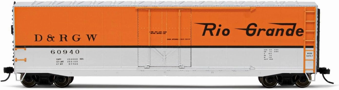 Rivaraossi D&RGW Denver & Rio Grande Western Railroad Box Car with Plug Door Running Number 60940 HO Scale Train Rolling Stock HR6583B