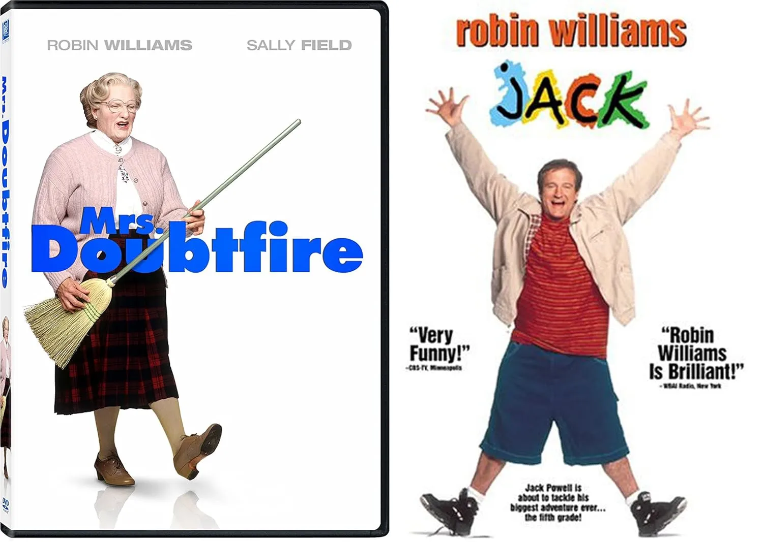 Robin Williams Classic Collection: Mrs. Doubtfire & Jack 2-Movie Bundle
