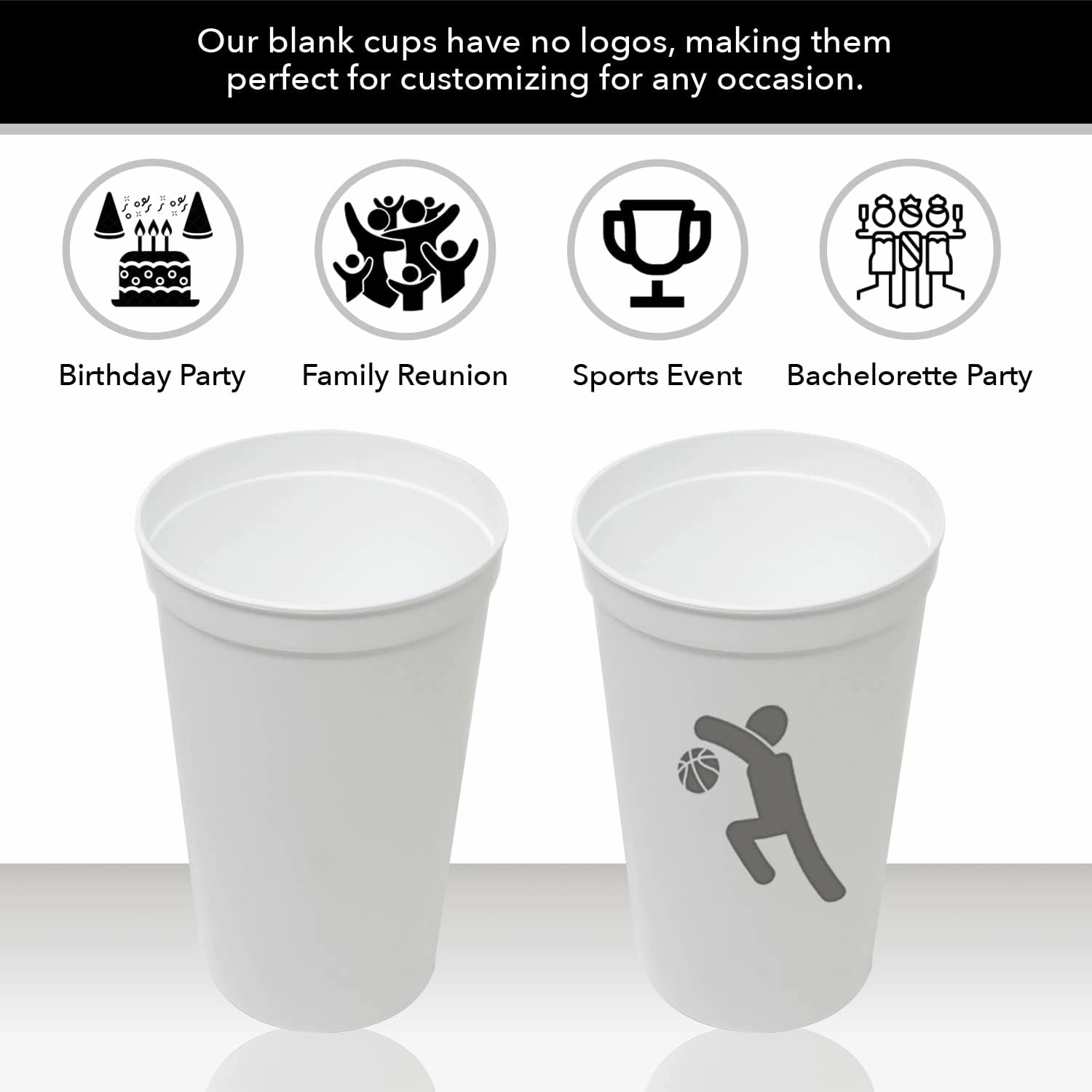 Rolling Sands 22 oz Reusable Plastic Cups with Lids, 10 Pack, USA Made Green Tumblers; Includes 10 Reusable Straws; Dishwasher Safe