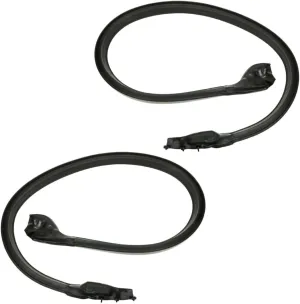 Roofrail Molded Rubber Weatherstrip Seals Set Pair Roof Side Rail Seal Kit-Type for Chevy for El Camino Custom 1973-1974 & Base/SS 1973-1977 & Classic 1975-1977 5019-E_RR