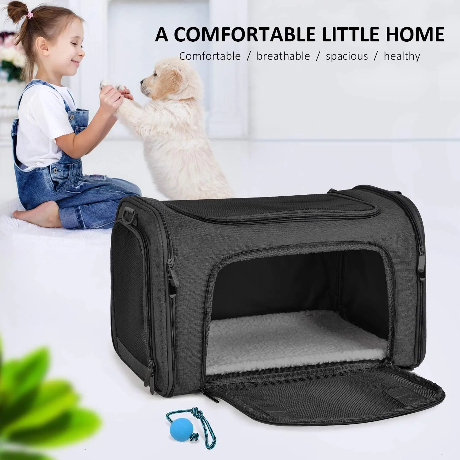RoyaleGlow Dog Bag Carrier For Small Medium Cats Dogs Puppies Up To 15 Lbs