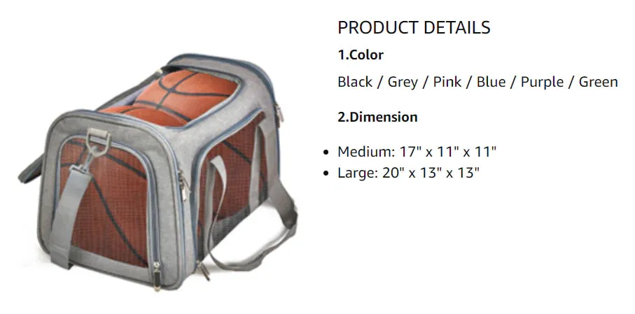 RoyaleGlow Dog Bag Carrier For Small Medium Cats Dogs Puppies Up To 15 Lbs