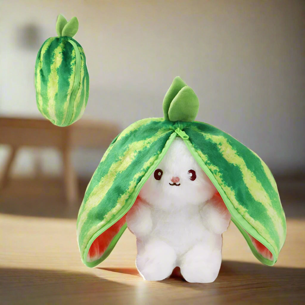 Royelux Fruit Bunny Plush Toy – Transformable Soft Stuffed Rabbit for Kids & Gifts