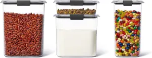 Rubbermaid Brilliance Pantry Food Storage Container Set, BPA-Free, Airtight & Leak-Proof, Clear, 8-Piece, Dishwasher Safe